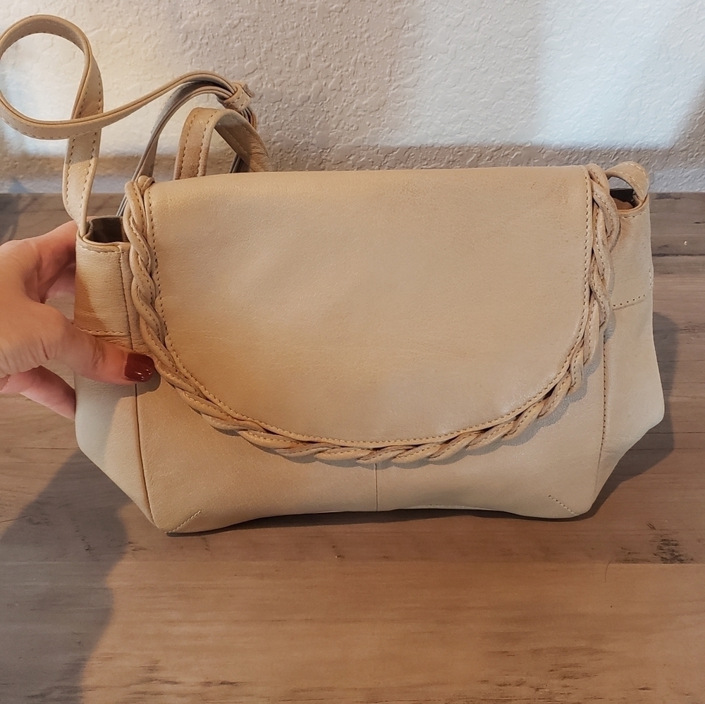 Day and Mood Fiona Leather Ivory Boho Shoulder Bag NEW